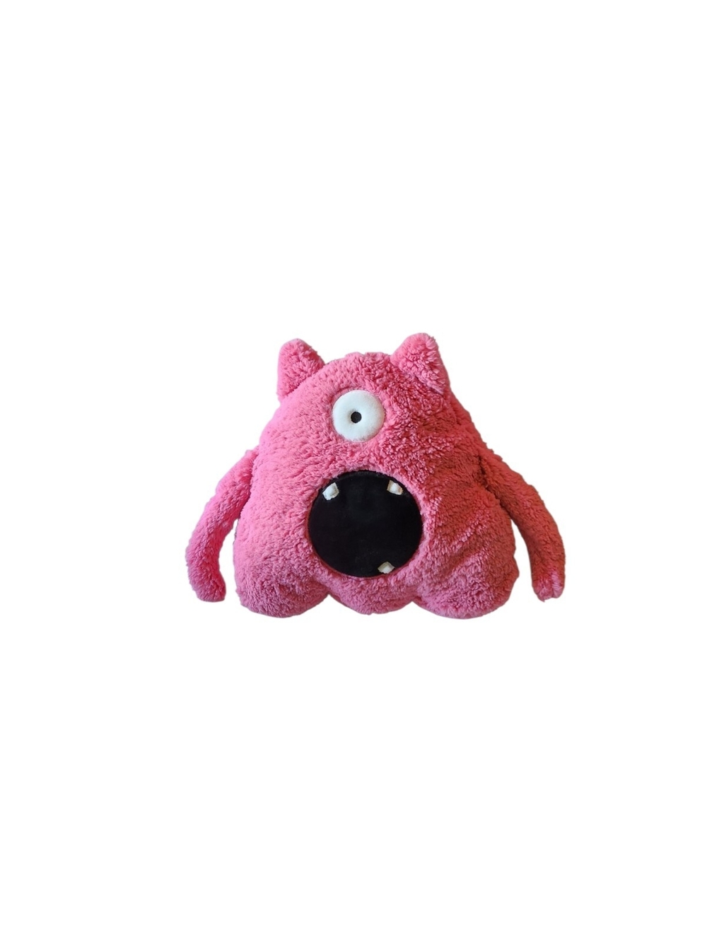 West Elm Kids Fuzzy Pink Monster Pillow